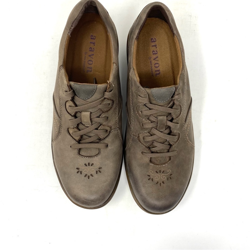 Aravon Delilah Leather Lace Up stone NARROW - Picture 6 of 7